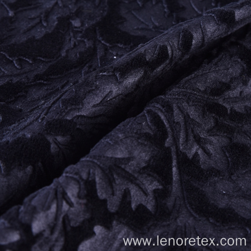 Polyester Spandex Knit Embossed Velvet Fabric